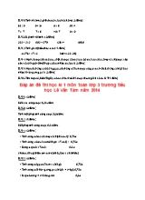 Đề thi học kỳ I môn Toán Lớp 3 - Năm học 2014-2015 - Trường Tiểu học Lê Văn Tám (Có đáp án)